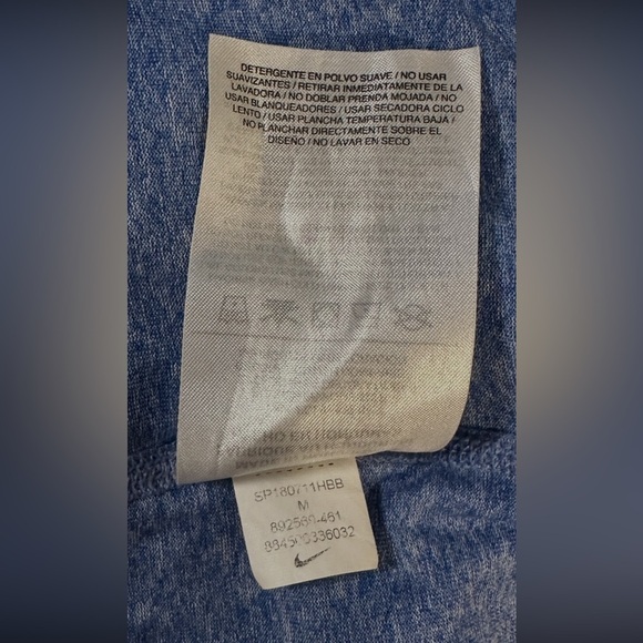 Nike Dri Fit Sleeveless Tank Size Medium Heathered Blue Relaxed Fit - Picture 9 of 11